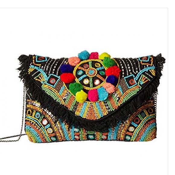 Circus by Sam Edelman Handbags - CIRCUS BY SAM EDELMAN BLACK BOHEMIAN BEADED PURSE